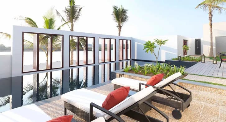 Anantara Al Baleed - Three Bedroom Royal Beach Villa View
